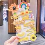 14 Pcs Hair Clip Set Baby Girl Hair Clip Set yellow